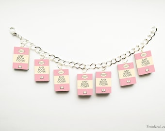Custom Miniature Book Charm Bracelet