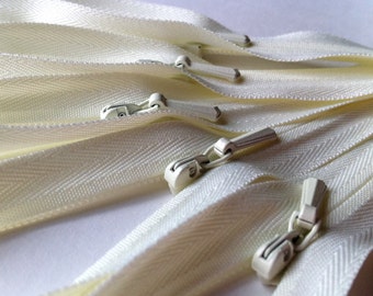 INVISIBLE Zippers 12 Inch YKK Color 502 Ivory- 10 Pieces