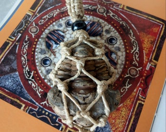 AGELESS - Hemp Wrapped Trilobite Meditation Necklace /Fossil Meditation Necklace UHEAL