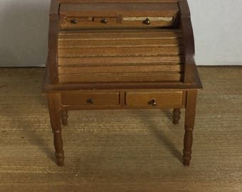 Dollhouse furniture vintage roll top desk