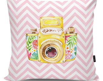 Decorative pillow Camera retro