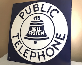 Old Original Unused Phone Sign