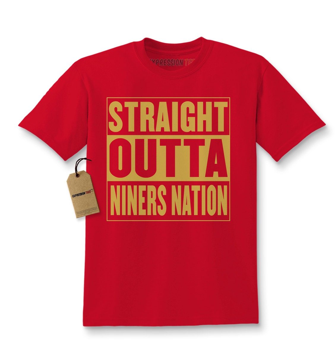 Kids Straight Outta NINERS Nation Shirt Printed Youth