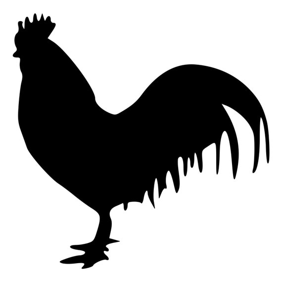 Rooster Die-Cut Decal Car Window Wall Bumper Phone Laptop