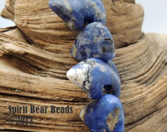 Blue Zuni Bears Typical Blue Sodalite Gemstone for Earrings and Accent 1 pair