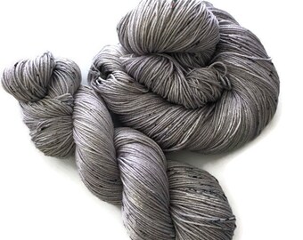 75% Superwash Merino Fingering yarn and hand dyed silk
