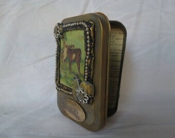 Gift Card Holder, Altered Altoid Tin "Play" Decorative Presentation or Trinket Tin