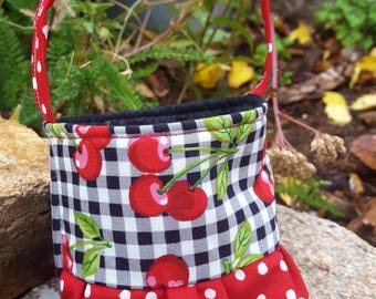 Baby's First Purse, Cherry Purse, Little Girl's Purse, Little Girl's First Purse, Tiny Cherry Purse, Newborn Gift, Shower Gift