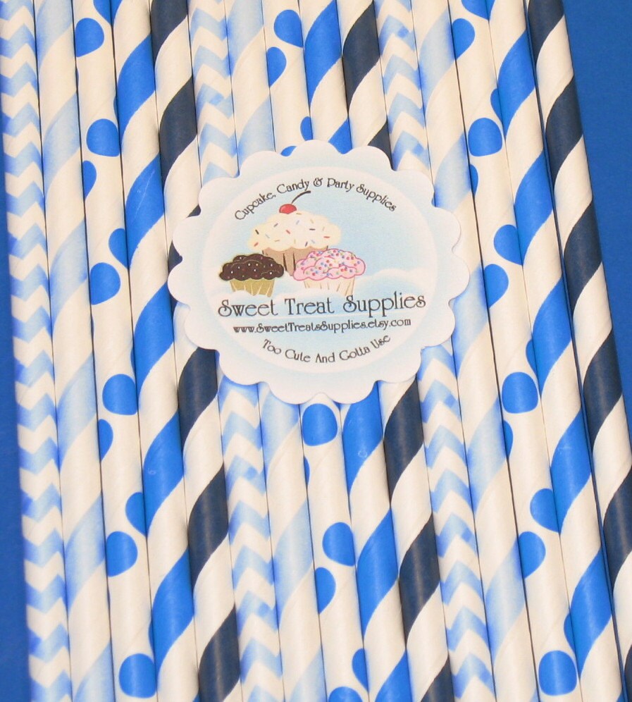 mini cupcake liners blue