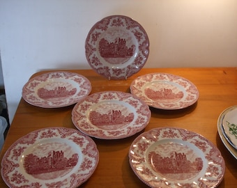 Johnson Bros Old Britain Castles - Blarney Castle in 1792 - 6 x dinner plates