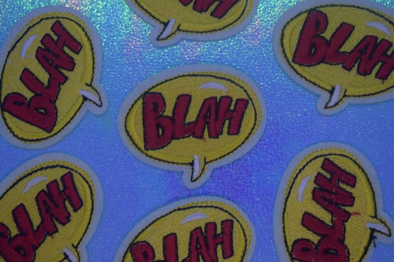 Blah Speech Bubble Iron on Patch
