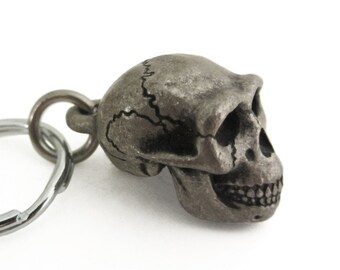 Homo Erectus Skull Keychains, Science Gift, Paleoanthropology Hominin Keychain, Paleontology Gift