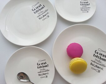 2pcs Ceramic Plate / Dinner Plate / Porcelain Plate / Pottery Plate / Side Plate / Stoneware Plate / Tableware / Food Photography / CP4