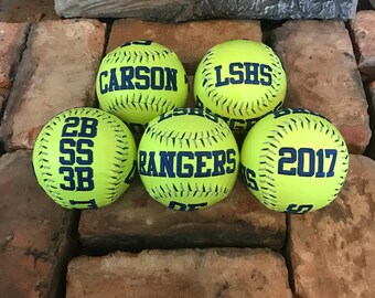 Senior Night Gift, Custom Embroidered Softball, Custom Softball, Softball, Custom Embroidered Baseball, Embroidered Baseballs, Softball