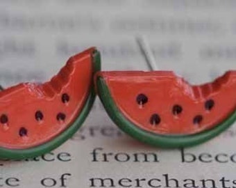 Watermelon Wave Stud Post Earrings