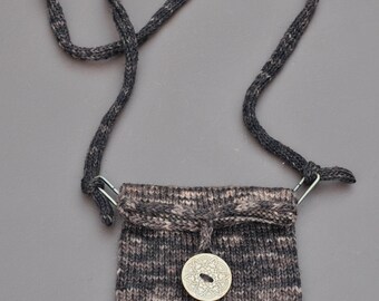 Little Brown Knitted Purse