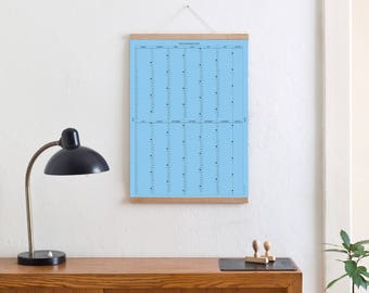 The A2 wall calendar 2018 (blue) with poster
