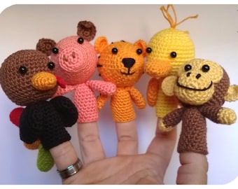 Animal Finger Puppets Amigurumi Pattern