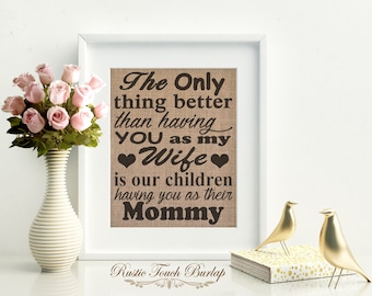 Gift for wife, Wife gift, Wife birthday gift, Christmas gift for wife, Gift from husband, Wife sign, Gift for wifey, Mom sign, Custom gift