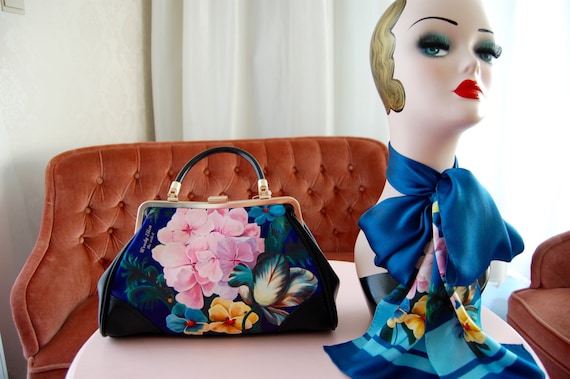 Handbag + Silk Scarf, 100% silk scarf,Eden bag,christmas,gift for her,gift for mom,Woody Ellen,christmas gifts,christmas gift ideas