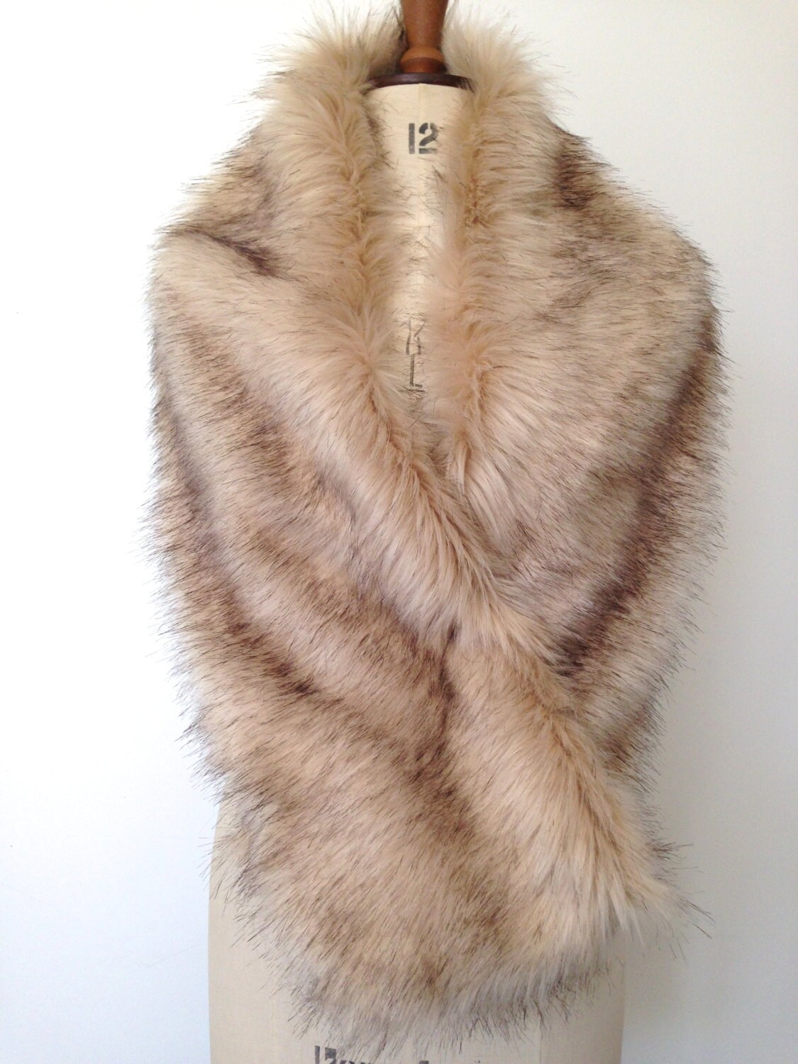 Champagne Faux Fur Shrug Bridal Fox Fur Stole Pink