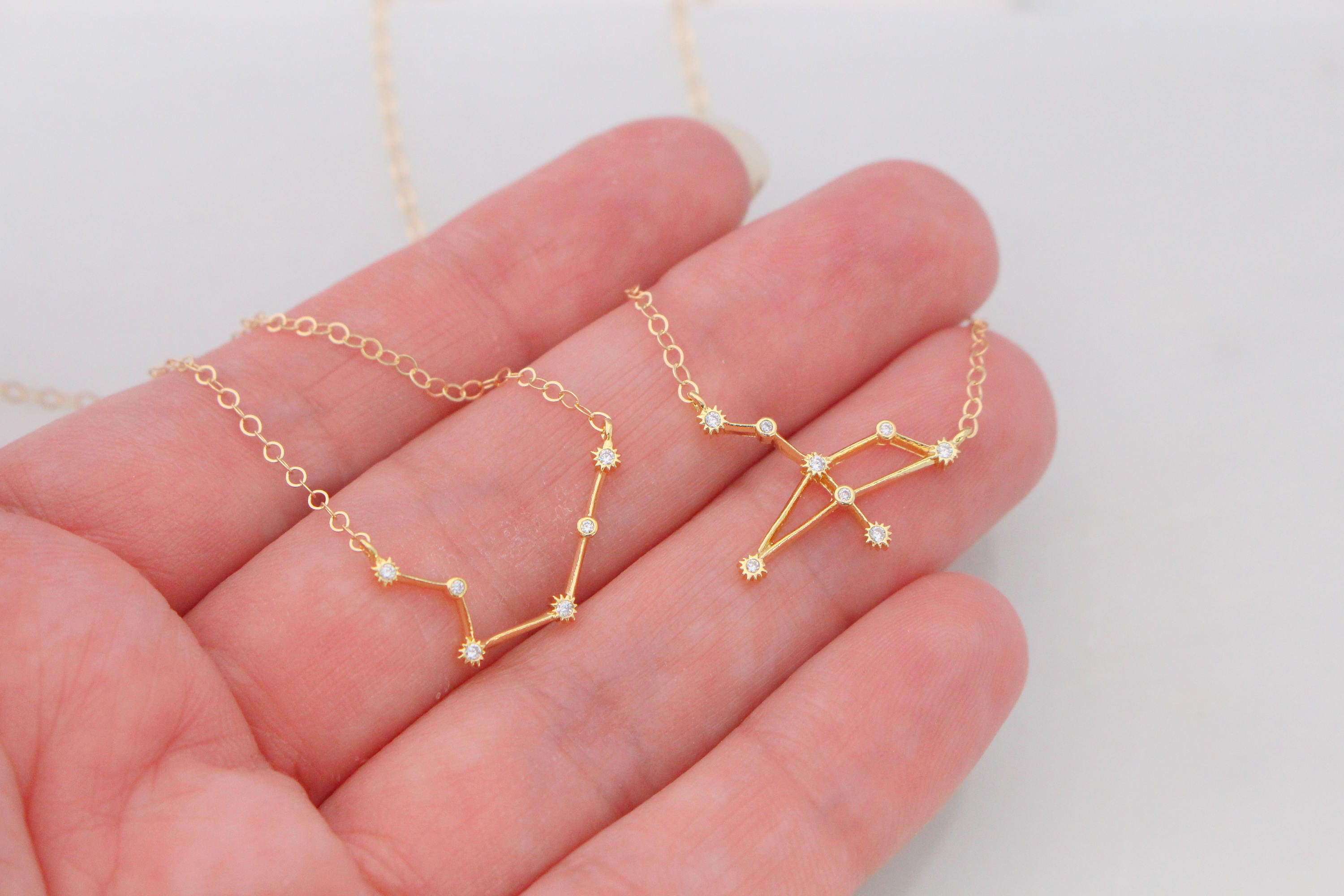 Dainty Zodiac Sign Necklace Constellation Necklace Zodiac 