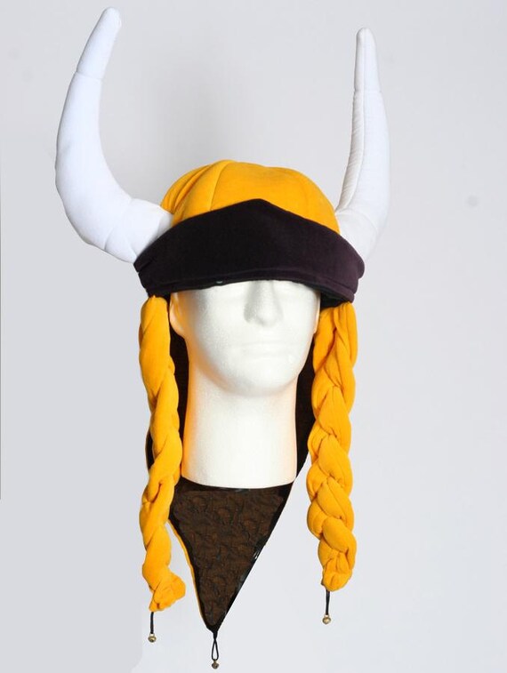 Items similar to Minnesota Vikings Helga Hat with Gold braids, White