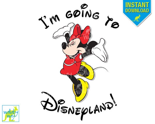 I&#039;m Going to Disneyland Printable Iron On Transfer with