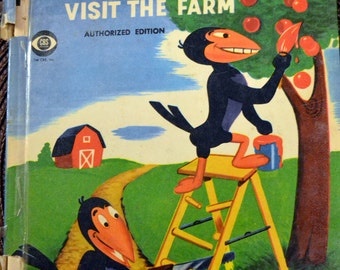 Vintage Children's Book Heckle and Jeckle Visit the Farm Wonder Books