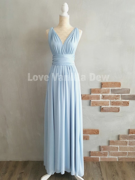  Bridesmaid  Dress  Infinity Dress  Powder  Blue  with Chiffon