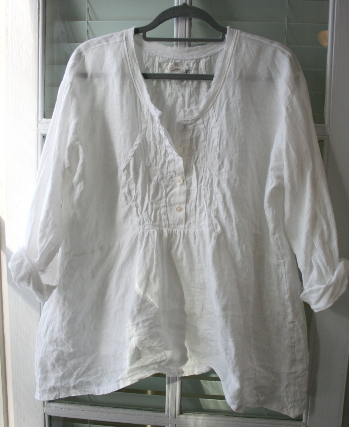 Womens Linen Shirt / Handmade in the USA Linen
