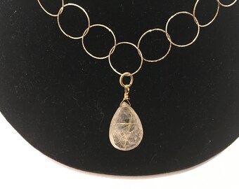 Rutilated Gold Quartz Necklace