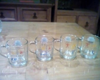 Four 1984 olympics McDonalds Mugs
