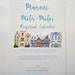 A4 Birthday Perpetual Calendar, Maisons Mélis-Mélos, buildings illustrations