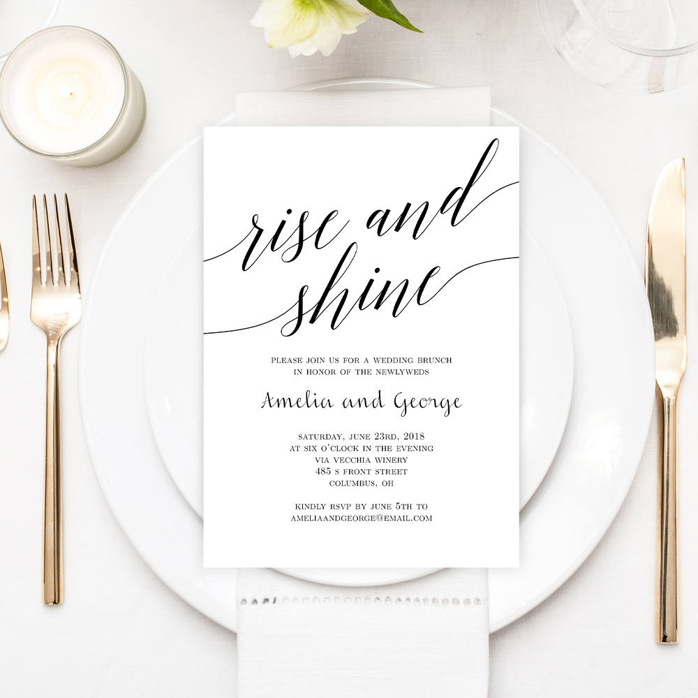 wedding brunch or wedding breakfast invitation template rise breakfast invitation template free