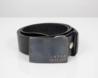 Blue Personalized Stainless Steel Belt Buckle