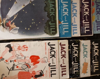 Jack and Jill Magazines Lot of 11 -- 1939 to 1943