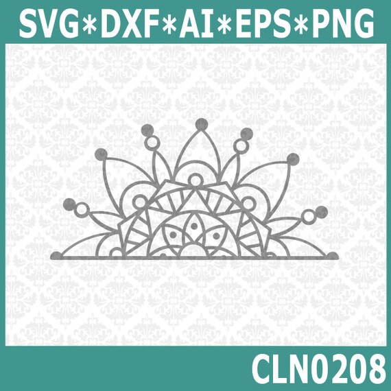 Download 846 Black Half Mandala Svg Svg Png Eps Dxf File Free For Personal And Commercial Use