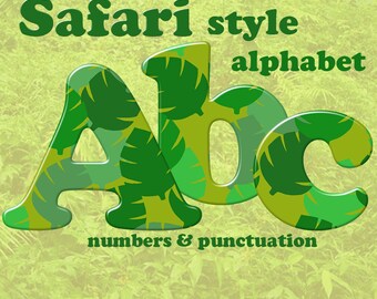 safari alphabet etsy