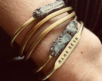 Mama Bear Cuff Bracelet - Hand Stamped Cuff Bracelet - Mama Bear Bracelet - Mom Bracelet - Mom Jewelry - Gift for Mom - Bear Jewelry