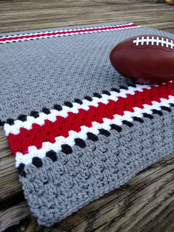 Ohio State Buckeyes Crochet Blanket Crochet OSU Baby Afghan