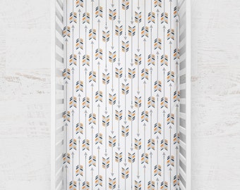 orange crib bedding etsy au orange arrow crib sheet
