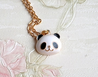 Panda Necklace Pendant necklace Panda Bear Necklace Animal Necklace Panda Jewelry Animal Jewelry White Panda Bear Charm Gift Under 25