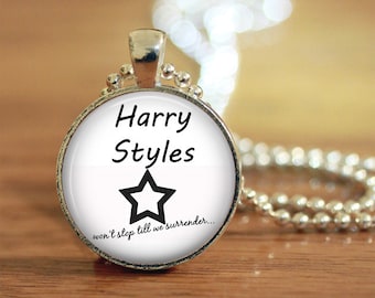 Harry Styles Won't Stop Till We Surrender Tattoo Pendant Keychain Necklace Jewelry