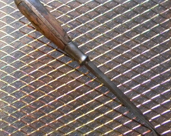 Sturdy Antique Wood and Steel Screwdriver - Ultimate Steampunk Style Tool