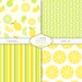 Download Lemon and lime digital paper pack 14 summer digital papers