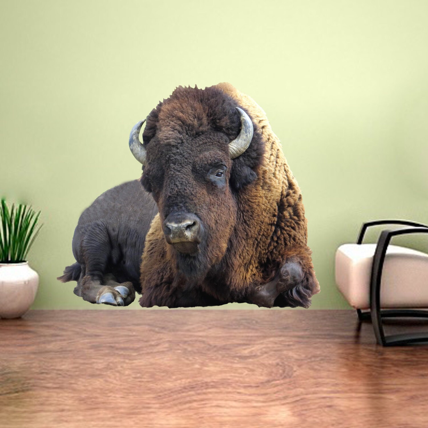 Buffalo Wall Sticker Buffalo Wall Decal Mural Bison Wall Art