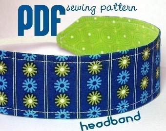 INSTANT DOWNLOAD - PDF Sewing Pattern - Reversible Fabric Headband