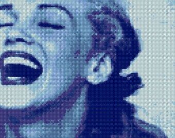 Marilyn Monroe Portrait Cross Stitch pattern PDF EASY chart