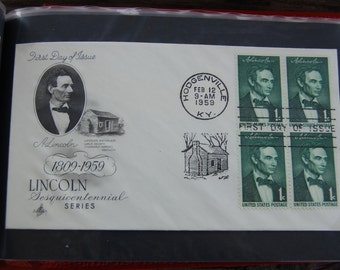 Vintage Stamps First Day Issue 1950's Stamps & Envelopes 84 Total With Collector Book